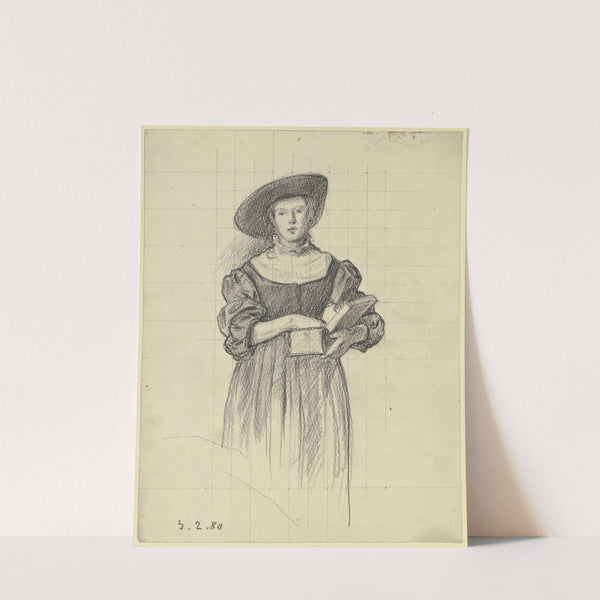 Portia aus der 'Vorbereitung zum Kostümball' by Otto Scholderer