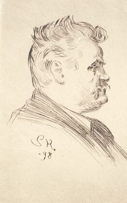 Portræt af Carl Locher, profil