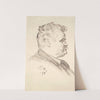 Portræt af Carl Locher, profil by Peder Severin Krøyer