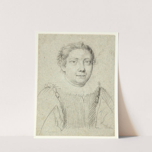 Portræt af en kvinde, halvfigur, vendt mod højre by Ottavio Leoni