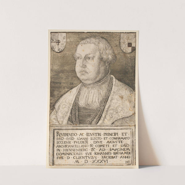 Portræt af Johann von Henneberg by Hans Brosamer