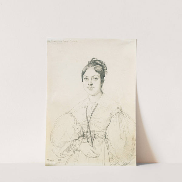 Portrait d&#039;Angeline Raoul-Rochette by Jean Auguste Dominique Ingres
