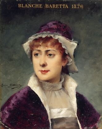 Portrait de Blanche Baretta (1855-1939), sociétaire de la Comédie-Française