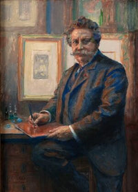 Portrait de Charles Albert Waltner dans son atelier