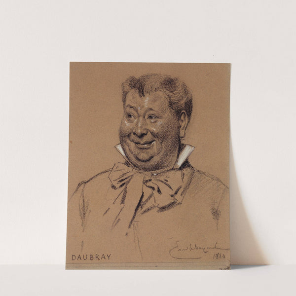 Portrait de Daubray, acteur du Palais Royal. by Émile-Antoine Bayard