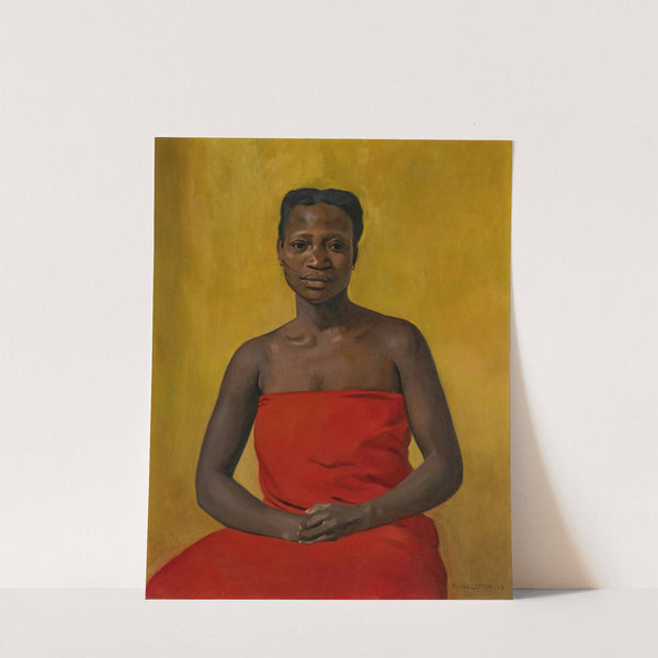 Portrait de femme drapée de rouge (1911) by Félix Vallotton