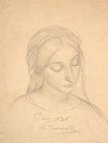 Portrait de femme regardant vers le bas (1835)