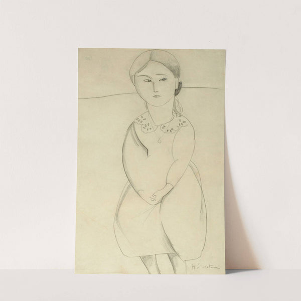 Portrait de jeune fille by Jeanne Hebuterne