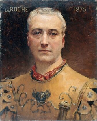 Portrait de Jules Laroche (1841-1925), sociétaire de la Comédie-Française, en costume de scène