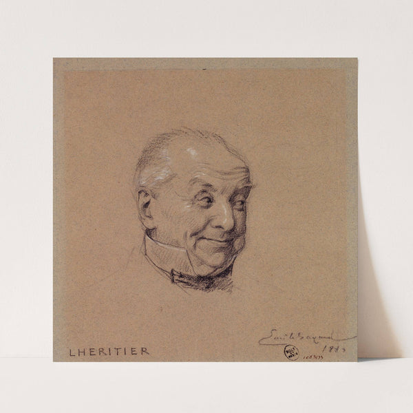 Portrait de Lhéritier, acteur du Palais Royal. by Émile-Antoine Bayard