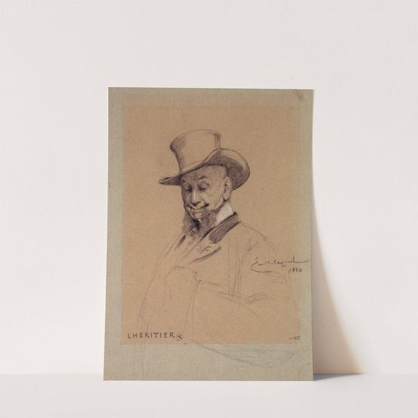 Portrait de Lhéritier, acteur du Palais Royal. by Émile-Antoine Bayard