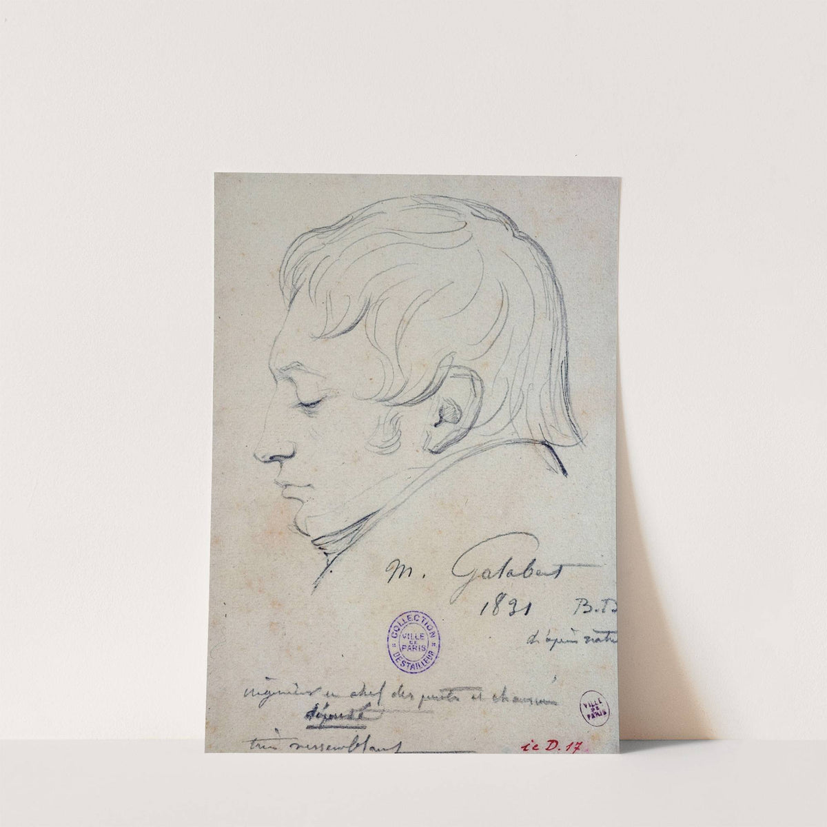 Portrait de l'ingénieur en chef des Ponts et Chaussées, Galabert. by Alexandre François Baudet-Dulary