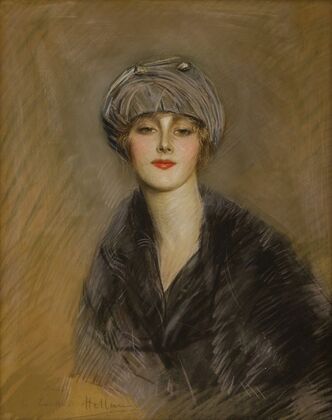 Portrait de Lucette au chapeau