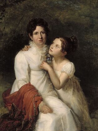 Portrait de Madame Bauquin Du Boulay et de sa nièce Mademoiselle Bauquin de La Souche