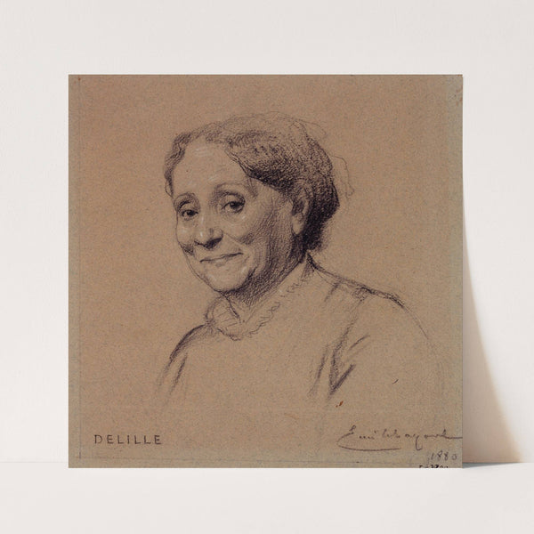 Portrait de Madame Delille, actrice du Palais Royal. by Émile-Antoine Bayard