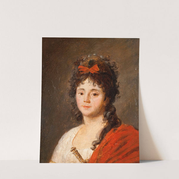 Portrait de Mademoiselle Maillard (Marie-Thérèse Davoux, 1766-1818, dite), chanteuse à l&#039;Opéra by Jean-François Garneray