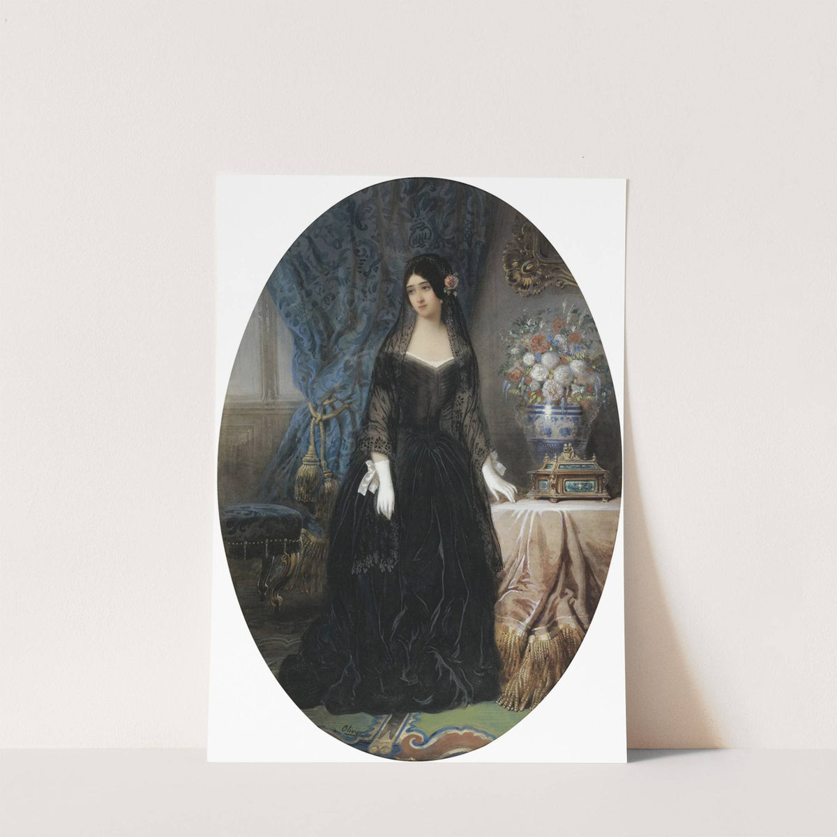 Portrait de Marie Duplessis, 'la Dame aux camélias' by Jean-Charles Olivier