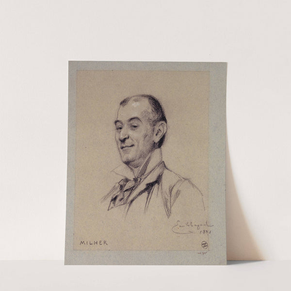 Portrait de Milher, acteur du Palais Royal. (1880) by Émile-Antoine Bayard