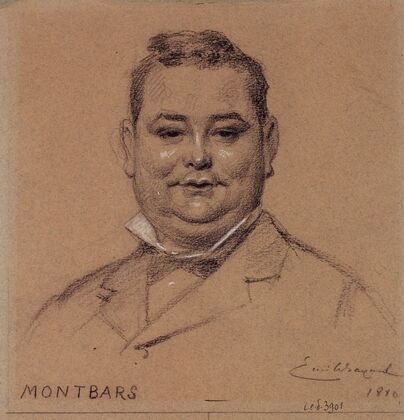 Portrait de Montbars, acteur du Palais Royal. (1880)