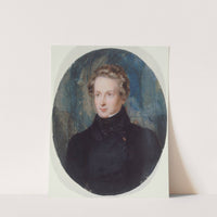 Portrait de Victor Hugo sur fond de Notre-Dame de Reims by Jean Alaux
