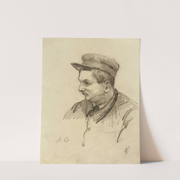 Portrait d&#8217;homme avec une casquette by Arthur-Joseph Gueniot