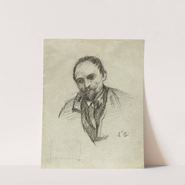 Portrait d&#8217;homme barbu, visage légèrement tourné vers la gauche by Arthur-Joseph Gueniot