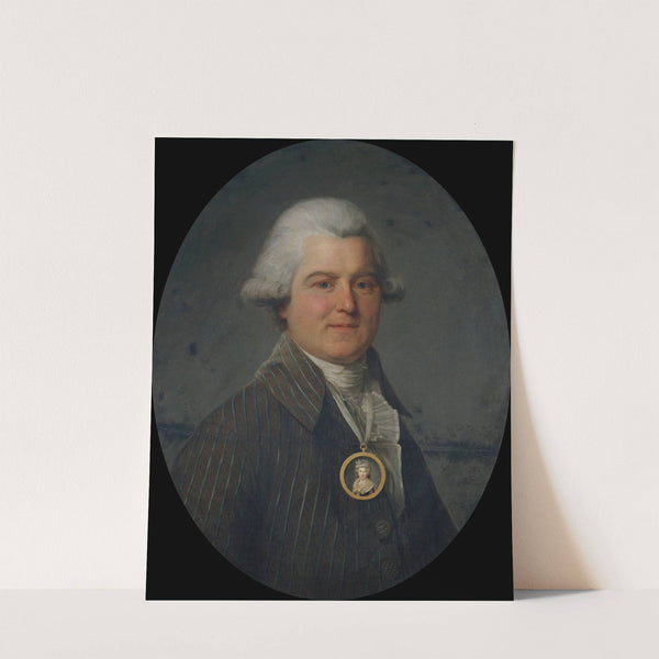 Portrait d’homme portant en sautoir un médaillon à l’effigie de sa femme (1792) by Antoine Vestier