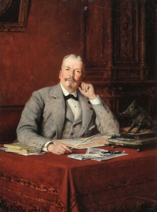 Portrait d’Olympe HÃ©riot (1833-1899), homme d’affaires.