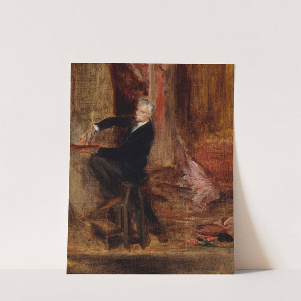 Portrait du peintre Jules Chéret (1836-1933), dans son atelier by Jacques-Émile Blanche