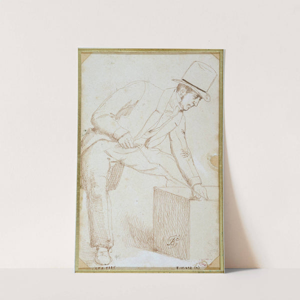 Portrait d&#039;un ingénieur en train de métrer by Ignace François Bonhomme