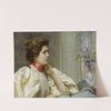 Portrait D&#039;une Dame Avec Un Foulard Rouge by Paul Émile Chabas
