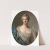 Portrait d&#039;une dame de qualité à la robe blanche et au drapé bleu by Jean-Marc Nattier