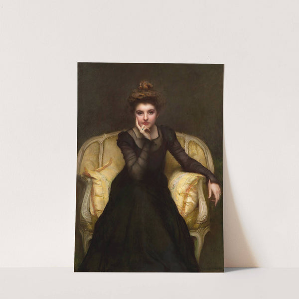 Portrait d&#039;une élégante by Pascal-Adolphe-Jean Dagnan-Bouveret