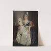 Portrait d&#039;une femme tenant sa fille sur les genoux, huile sur toile by Rose-Adelaïde Ducreux