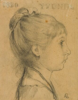 Portrait d’Yvonne de profil (1880)