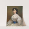 Portrait einer Dame in weißem Kleid by Jakob Franz Nitschner