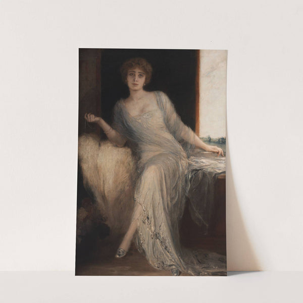 Portrait einer sitzenden Dame by Friedrich August von Kaulbach