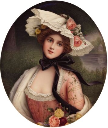 Portrait of a beauty holding roses