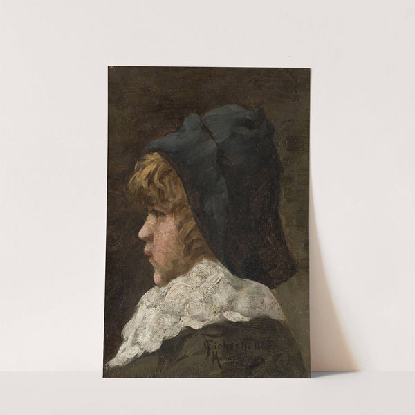 Portrait of a boy in a hat by Feliks Cichocki