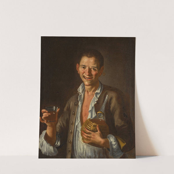 Portrait of a boy laughing by Giuseppe Bonito