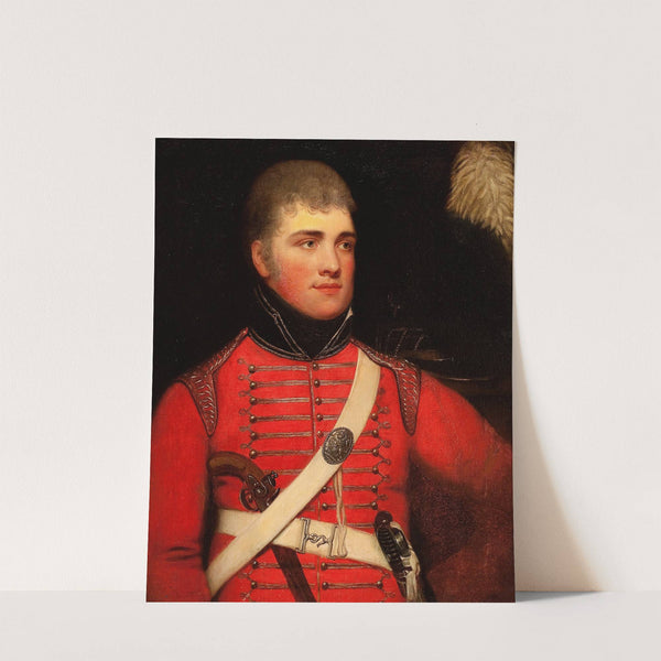 Portrait of a British Military Officer in Red Uniform by Sir William Beechey