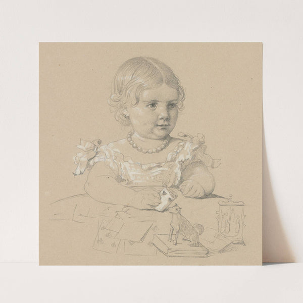 Portrait of a Child (1800s) by Henri Lehmann