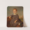 Portrait of a Child set in a landscape by Carl Teibler