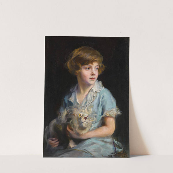 Portrait of a Child with a Steiff Lion by Philip Alexius de László