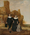 Portrait of a Couple with their Child in a Landscape