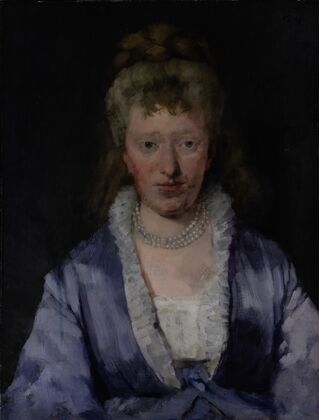 Portrait of a Dame with a Violet Dress