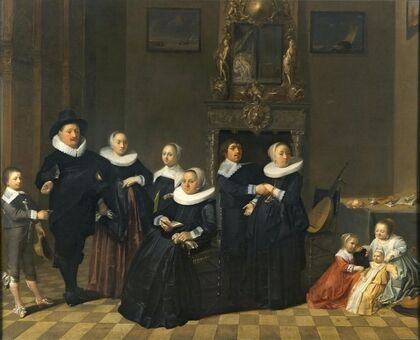 Portrait Of A Family In An Elegant Interior