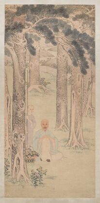 Portrait of a gentleman gathering chrysanthemums (1791)