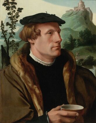 Portrait Of A Gentleman In A Fur-Lined Cloak