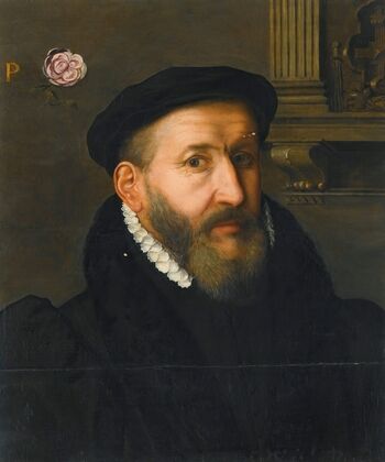 Portrait Of A Gentleman Wearing A Black Beret And A White Collar — size preview